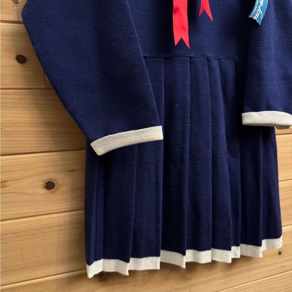 NWT Vintage Nann Knits Size 6X Long Sleeve Sailor Nautical Dress - Picture 4 of 12